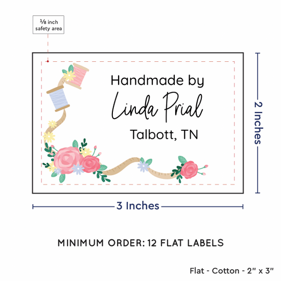 PPLR_HIDDEN_PRODUCT Thread and Flowers (2"x3" Cotton - 12 labels/set)
