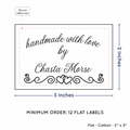 PPLR_HIDDEN_PRODUCT Double Heart Border (2"x3" Cotton - 12 labels/set)