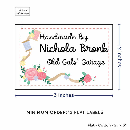 PPLR_HIDDEN_PRODUCT Thread and Flowers (2"x3" Cotton - 12 labels/set)