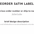 PPLR_HIDDEN_PRODUCT Reorder Previous Label Design - SATIN