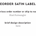 PPLR_HIDDEN_PRODUCT Reorder Previous Label Design - SATIN