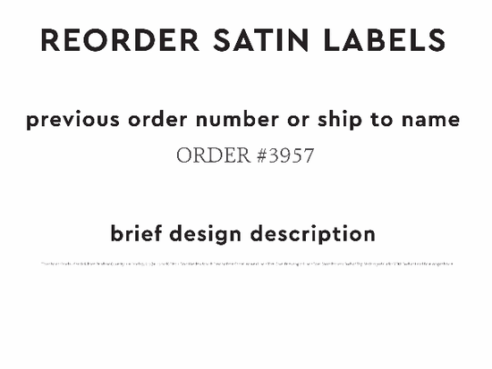 PPLR_HIDDEN_PRODUCT Reorder Previous Label Design - SATIN