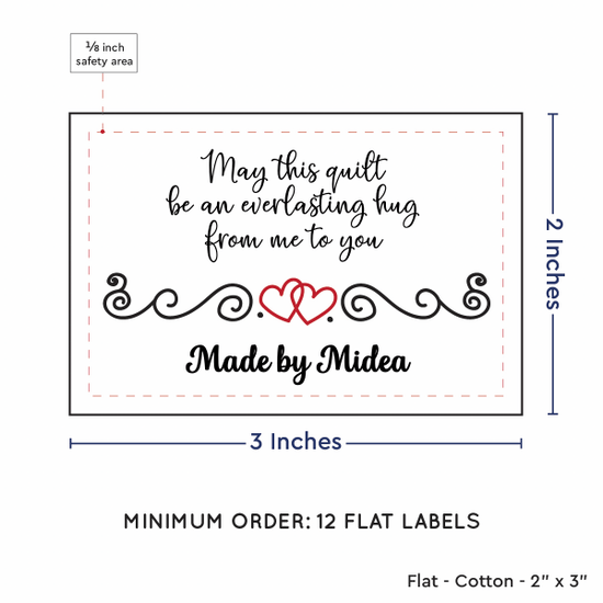 PPLR_HIDDEN_PRODUCT Double Heart Quote (2"x3" Cotton - 12 labels/set)