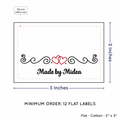 PPLR_HIDDEN_PRODUCT Double Heart Quote (2"x3" Cotton - 12 labels/set)