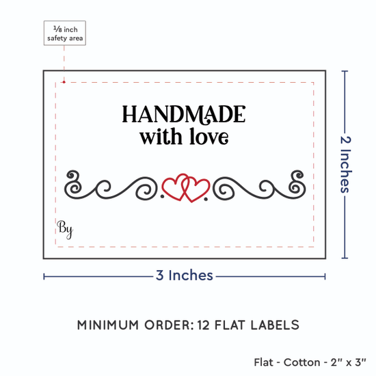 PPLR_HIDDEN_PRODUCT Double Heart Quote (2"x3" Cotton - 12 labels/set)