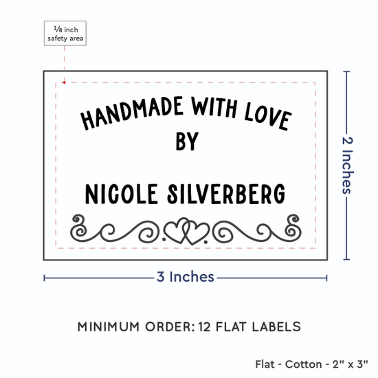 PPLR_HIDDEN_PRODUCT Double Heart Border (2"x3" Cotton - 12 labels/set)