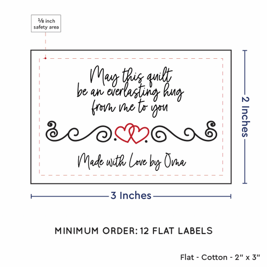 PPLR_HIDDEN_PRODUCT Double Heart Quote (2"x3" Cotton - 12 labels/set)