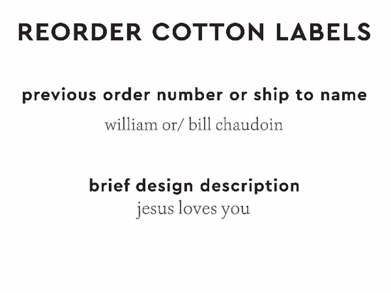PPLR_HIDDEN_PRODUCT Reorder Previous Label Design - COTTON