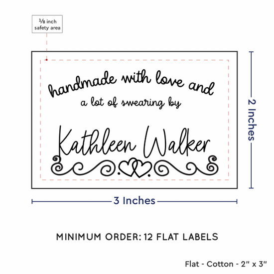 PPLR_HIDDEN_PRODUCT Double Heart Border (2"x3" Cotton - 12 labels/set)
