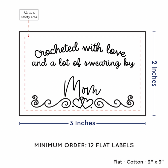 PPLR_HIDDEN_PRODUCT Double Heart Border (2"x3" Cotton - 12 labels/set)