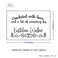 PPLR_HIDDEN_PRODUCT Double Heart Border (2"x3" Cotton - 12 labels/set)