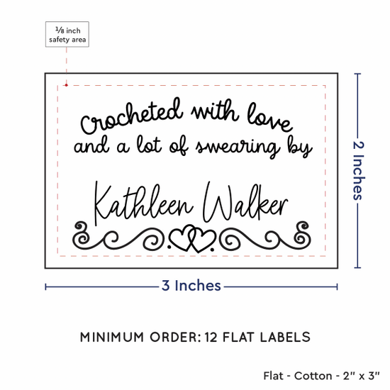 PPLR_HIDDEN_PRODUCT Double Heart Border (2"x3" Cotton - 12 labels/set)