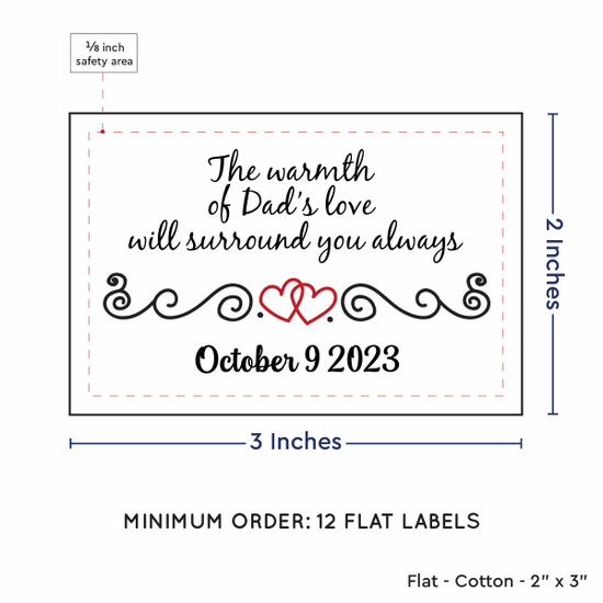 PPLR_HIDDEN_PRODUCT Double Heart Quote (2"x3" Cotton - 12 labels/set)