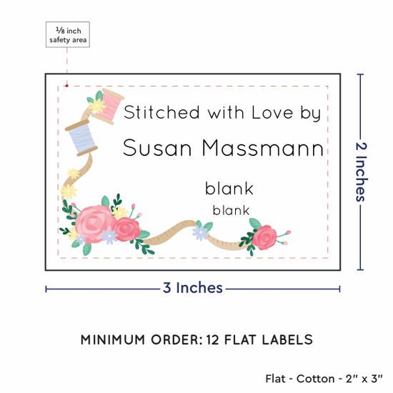 PPLR_HIDDEN_PRODUCT Thread and Flowers (2"x3" Cotton - 12 labels/set)