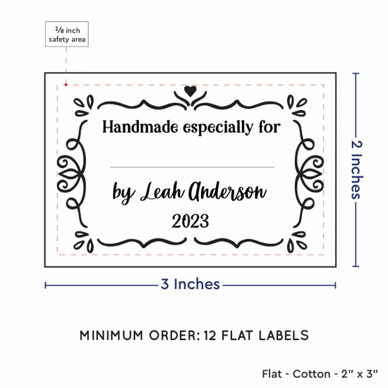 PPLR_HIDDEN_PRODUCT Swirl Accent Border with Fill in Blanks (2"x3" Cotton - 12 labels/set)