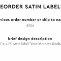 PPLR_HIDDEN_PRODUCT Reorder Previous Label Design - SATIN