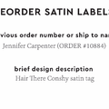 PPLR_HIDDEN_PRODUCT Reorder Previous Label Design - SATIN