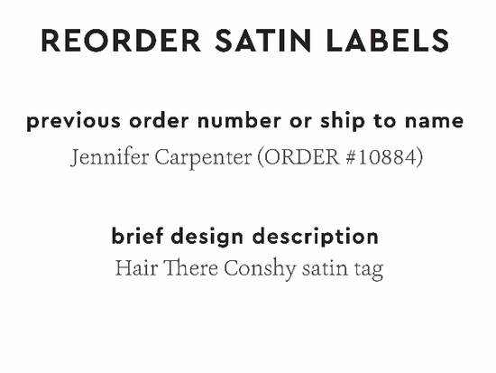 PPLR_HIDDEN_PRODUCT Reorder Previous Label Design - SATIN