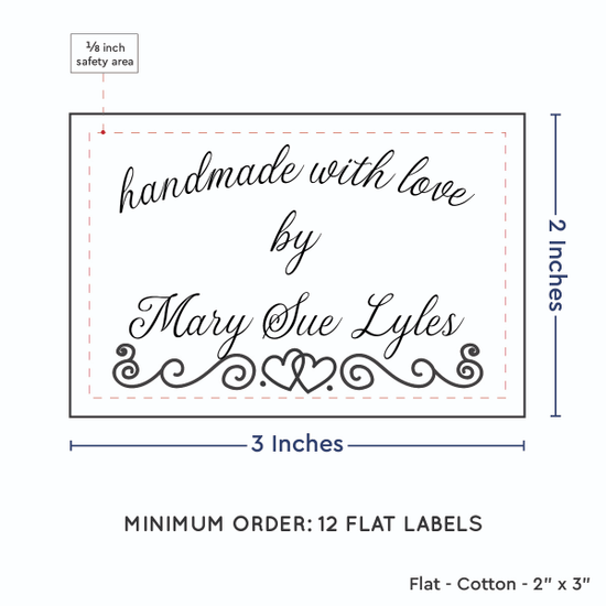 PPLR_HIDDEN_PRODUCT Double Heart Border (2"x3" Cotton - 12 labels/set)