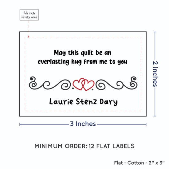 PPLR_HIDDEN_PRODUCT Double Heart Quote (2"x3" Cotton - 12 labels/set)