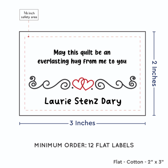 PPLR_HIDDEN_PRODUCT Double Heart Quote (2"x3" Cotton - 12 labels/set)
