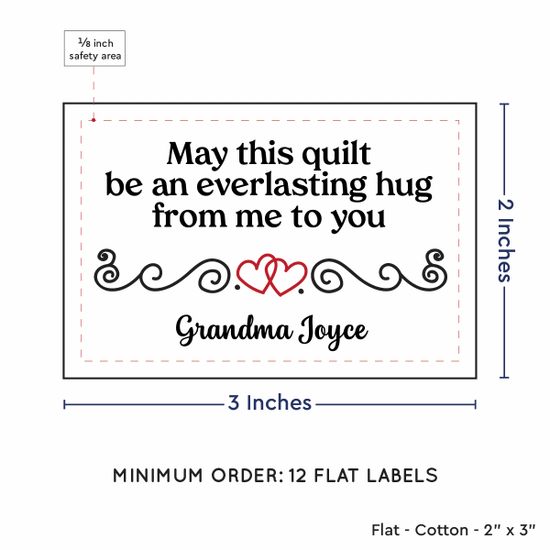 PPLR_HIDDEN_PRODUCT Double Heart Quote (2"x3" Cotton - 12 labels/set)