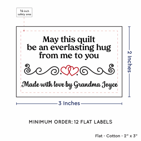 PPLR_HIDDEN_PRODUCT Double Heart Quote (2"x3" Cotton - 12 labels/set)