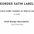 PPLR_HIDDEN_PRODUCT Reorder Previous Label Design - SATIN