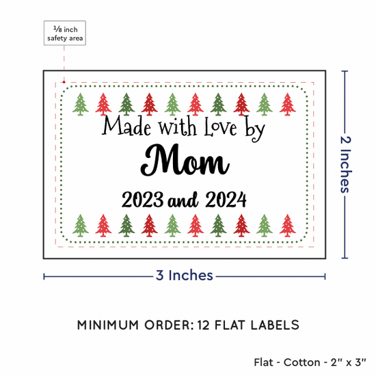 PPLR_HIDDEN_PRODUCT Christmas Trees (2"x3" Cotton - 12 labels/set)