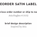 PPLR_HIDDEN_PRODUCT Reorder Previous Label Design - SATIN