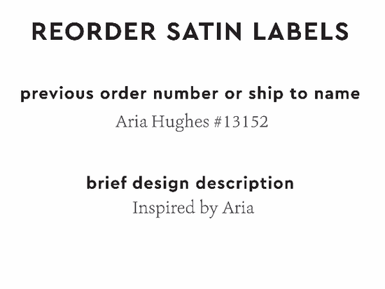 PPLR_HIDDEN_PRODUCT Reorder Previous Label Design - SATIN