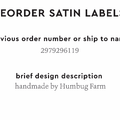 PPLR_HIDDEN_PRODUCT Reorder Previous Label Design - SATIN