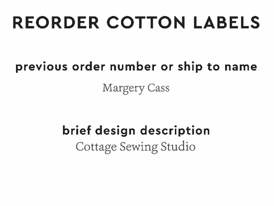 PPLR_HIDDEN_PRODUCT Reorder Previous Label Design - COTTON