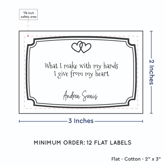 PPLR_HIDDEN_PRODUCT Frame Quote (2"x3" Cotton - 12 labels/set)