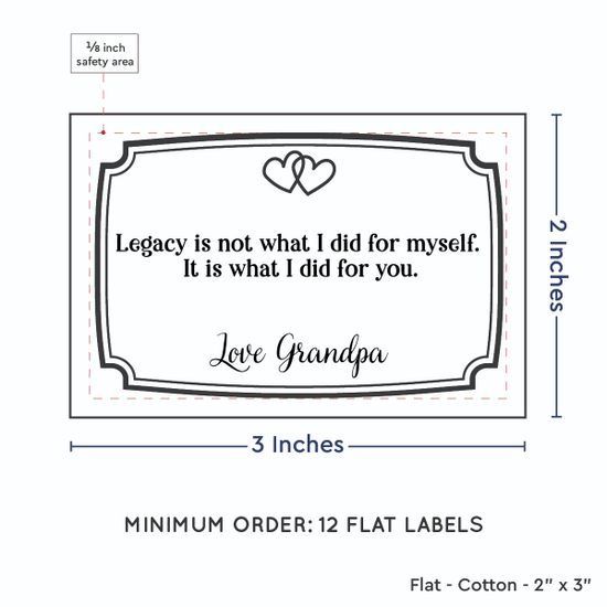 PPLR_HIDDEN_PRODUCT Frame Quote (2"x3" Cotton - 12 labels/set)