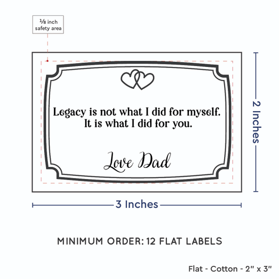 PPLR_HIDDEN_PRODUCT Frame Quote (2"x3" Cotton - 12 labels/set)