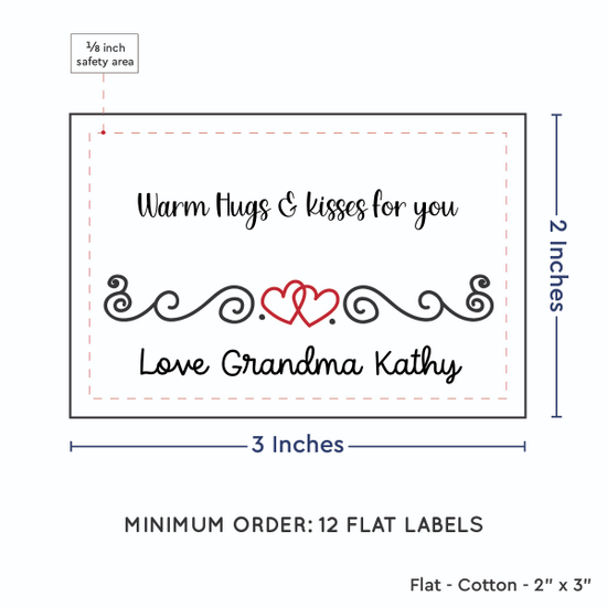 PPLR_HIDDEN_PRODUCT Double Heart Quote (2"x3" Cotton - 12 labels/set)