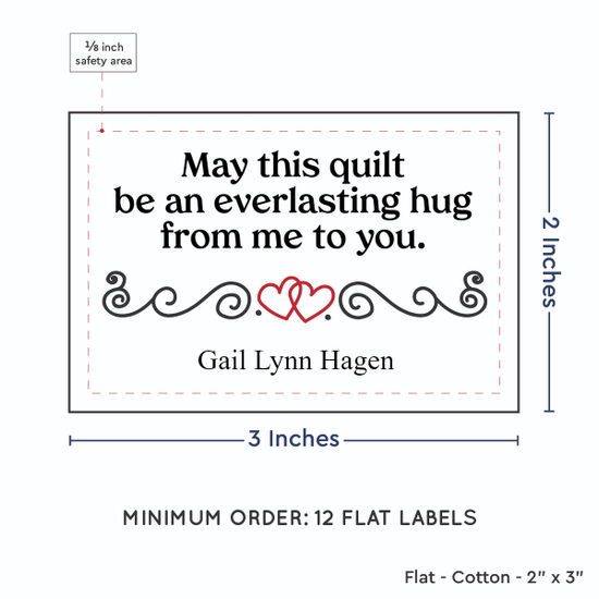 PPLR_HIDDEN_PRODUCT Double Heart Quote (2"x3" Cotton - 12 labels/set)