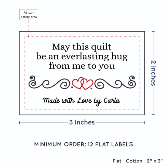 PPLR_HIDDEN_PRODUCT Double Heart Quote (2"x3" Cotton - 12 labels/set)