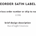 PPLR_HIDDEN_PRODUCT Reorder Previous Label Design - SATIN