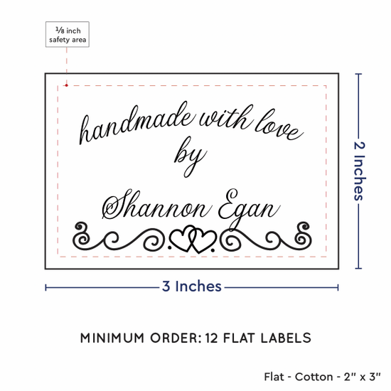 PPLR_HIDDEN_PRODUCT Double Heart Border (2"x3" Cotton - 12 labels/set)