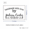 PPLR_HIDDEN_PRODUCT Double Heart Border (2"x3" Cotton - 12 labels/set)