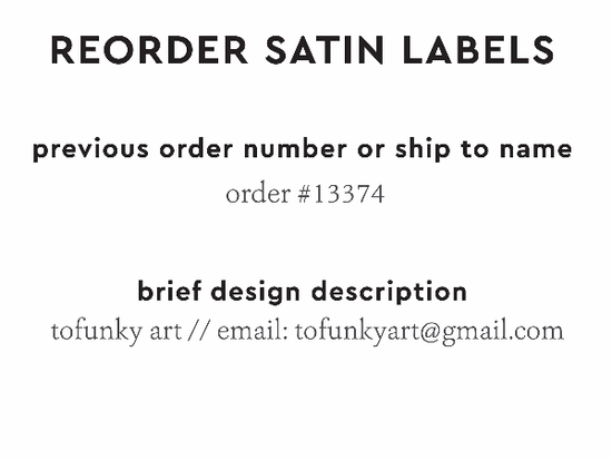 PPLR_HIDDEN_PRODUCT Reorder Previous Label Design - SATIN