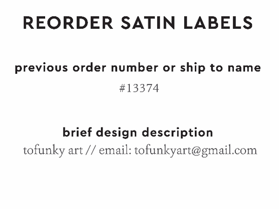 PPLR_HIDDEN_PRODUCT Reorder Previous Label Design - SATIN