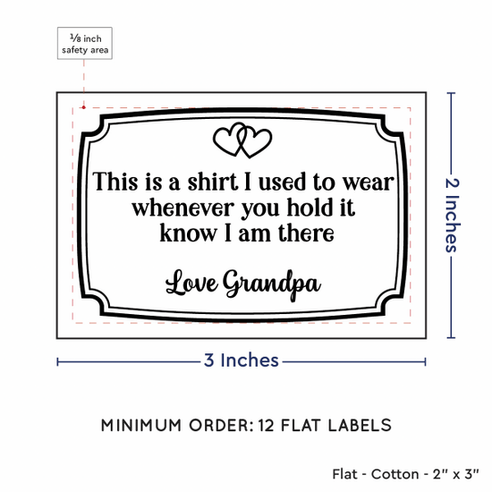 PPLR_HIDDEN_PRODUCT Frame Quote (2"x3" Cotton - 12 labels/set)