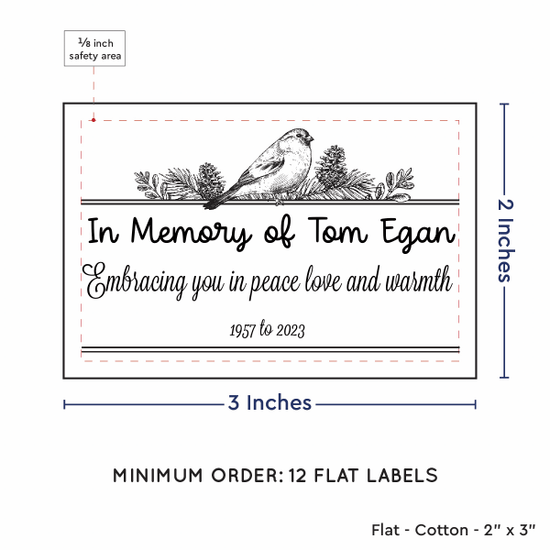 PPLR_HIDDEN_PRODUCT Winter Bird (2"x3" Cotton - 12 labels/set)