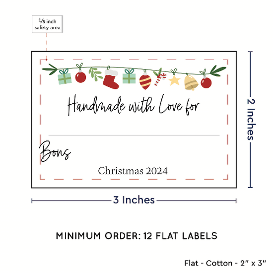 PPLR_HIDDEN_PRODUCT Christmas Garland with Fill in Blanks (2"x3" Cotton - 12 labels/set)
