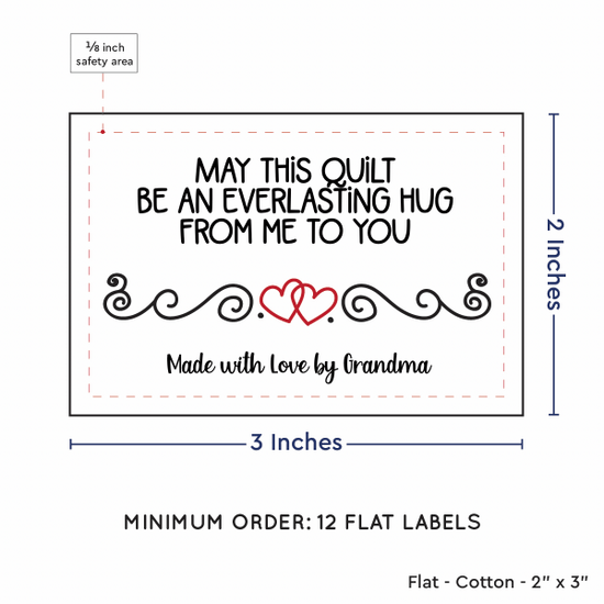 PPLR_HIDDEN_PRODUCT Double Heart Quote (2"x3" Cotton - 12 labels/set)