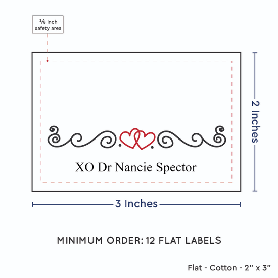 PPLR_HIDDEN_PRODUCT Double Heart Quote (2"x3" Cotton - 12 labels/set)