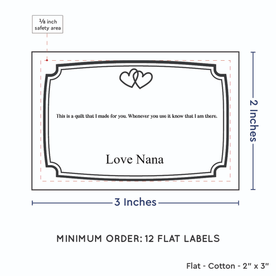 PPLR_HIDDEN_PRODUCT Frame Quote (2"x3" Cotton - 12 labels/set)